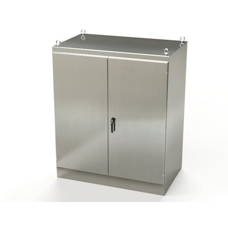 Saginaw Control & Engineering 3 Point Latch with Padlock/Keylock Handle Electrical Enclosures, 72 in H, 36 in D, 60 in W SCE-726036SSFSD